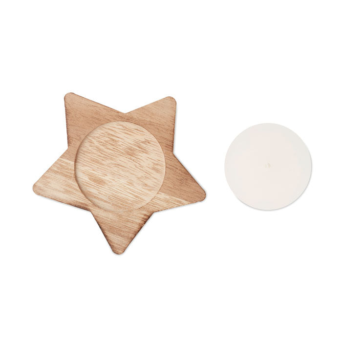 LOTUS - Porta velas madera