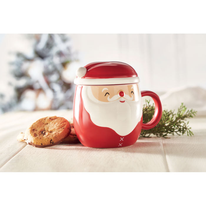 SANTA - Taza cerámica con tapa 370 ml