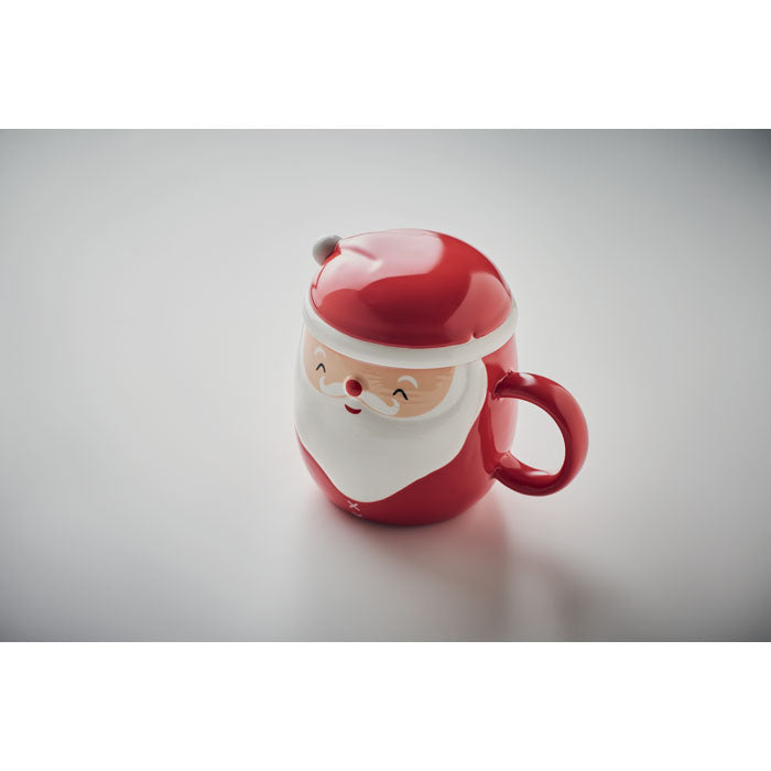 SANTA - Taza cerámica con tapa 370 ml