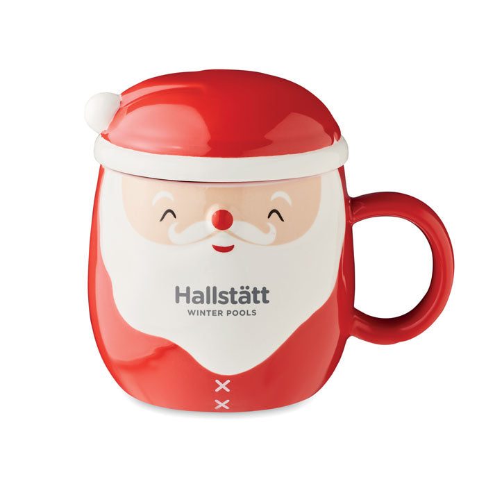 SANTA - Taza cerámica con tapa 370 ml