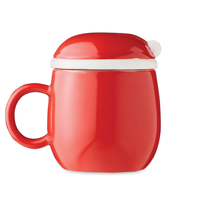 SANTA - Taza cerámica con tapa 370 ml