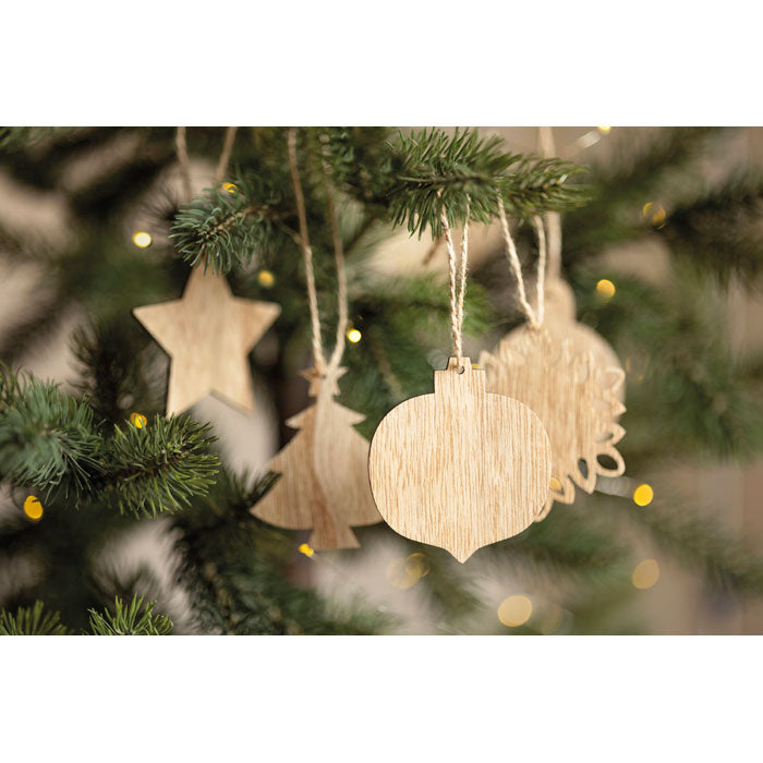 CHRISET - Adornos navideños de madera