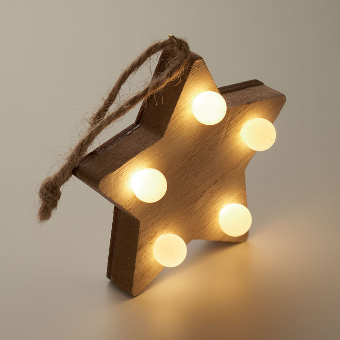 LALIE - Estrella de madera con luces