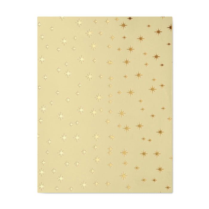 RADIANT - Set de velas de té perfumadas en caja de regalo con diseño de estrellas doradas sobre fondo beige.