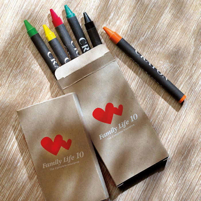 BRABO - Estuche 6 lápices de cera - Regalos Corporativos Personalizados · Clap Comunicacion