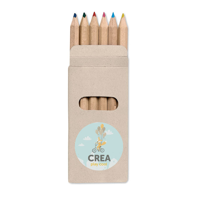 ABIGAIL - 6 lápices de colores en caja - Regalos Corporativos Personalizados · Clap Comunicacion