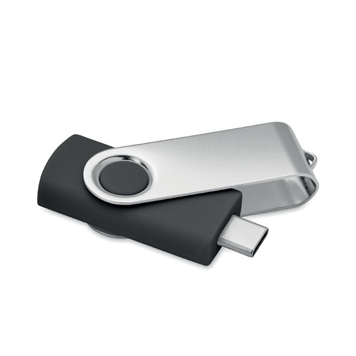Memoria USB giratoria negra