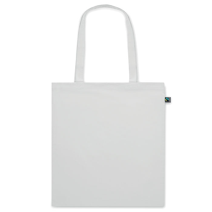 Bolsa blanca OSOLE COLOUR de algodón 140gr/m² con asas largas, sostenible y personalizable. Ideal para eventos y regalos ecológicos.