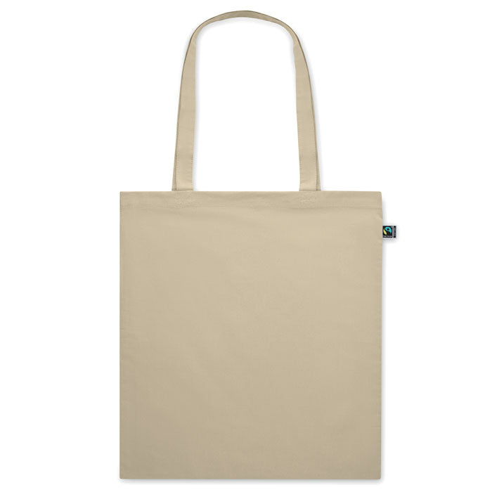 Bolsa beige OSOLE COLOUR de algodón 140gr/m² con asas largas, personalizable y sostenible. Perfecta para eventos y promociones.