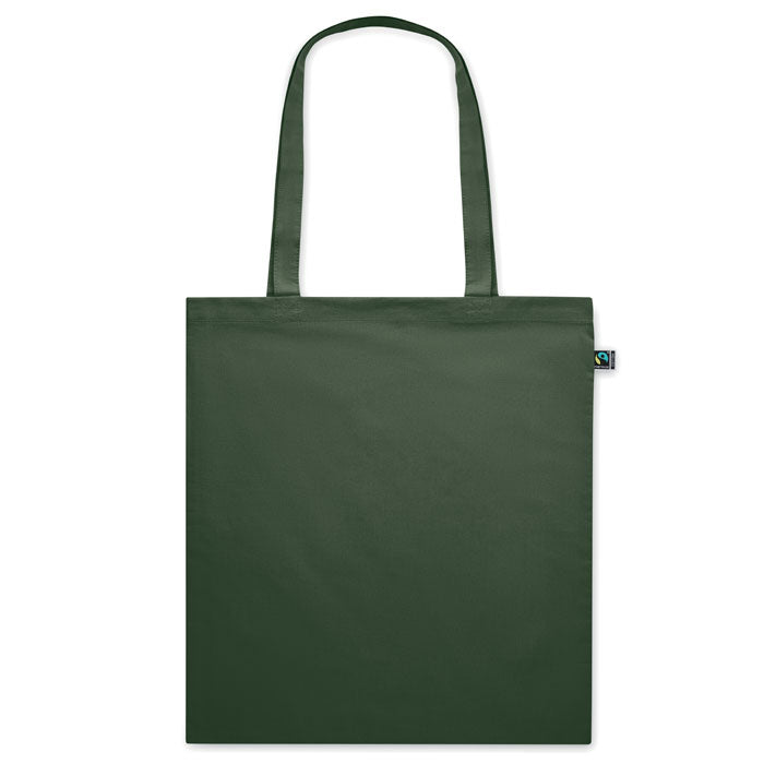 Bolsa verde oscuro OSOLE COLOUR de algodón 140gr/m² con asas largas, ecológica y personalizable. Perfecta para eventos promocionales.