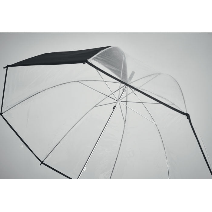 GOTA - Paraguas transparente de diámetro 102cm/23″ con mango curvo. - Regalos Corporativos Personalizados · Clap Comunicacion