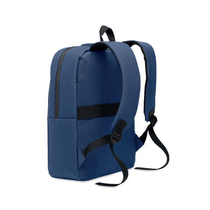 AKRAOS - Mochila para portátil de 15" color azul, con bolsillos laterales y correas acolchadas.