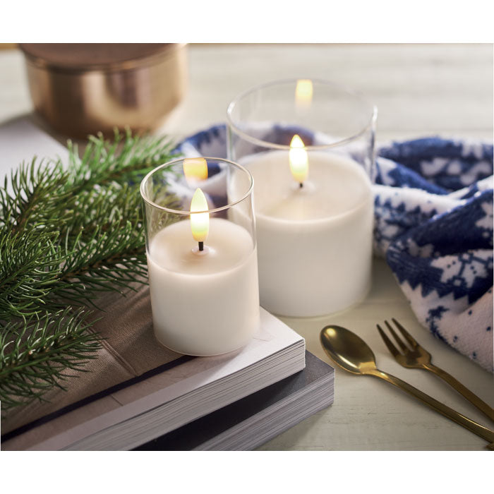 XANDLE+ - Vela cera LED soporte cristal