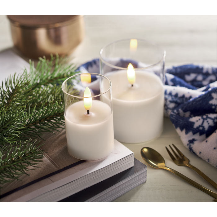 XANDLE+ - Vela cera LED soporte cristal