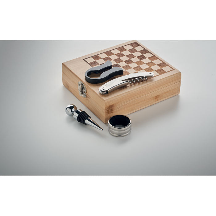 CHESSET - Tablero ajedrez juego de vino