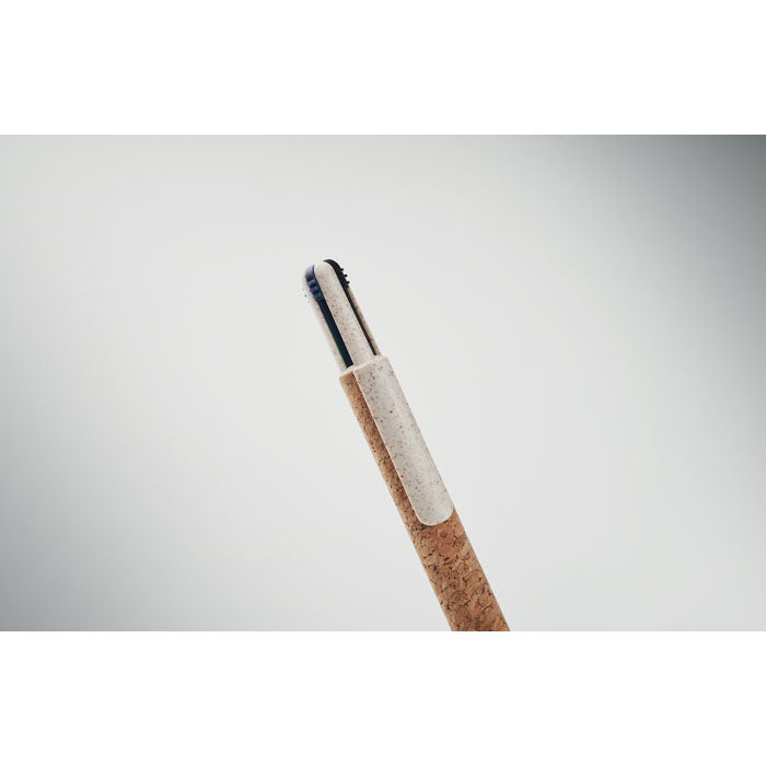 ARBOCHO - Bolígrafo corcho de 4 tintas