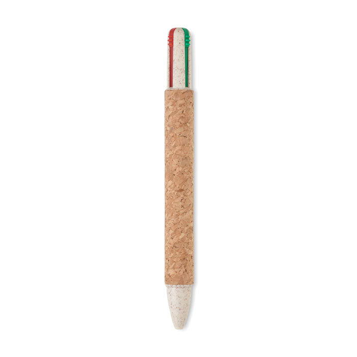 ARBOCHO - Bolígrafo corcho de 4 tintas