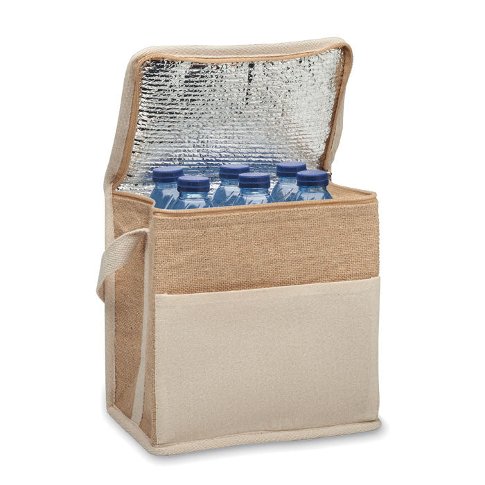 Interior isotérmico de la bolsa nevera LONA con capacidad para 6 botellas de 0,5L. Conserva el frío eficazmente.