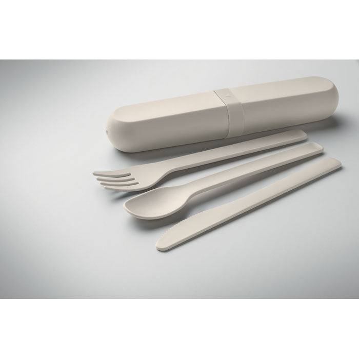 BITEFUL - Set de cubiertos y funda PLA