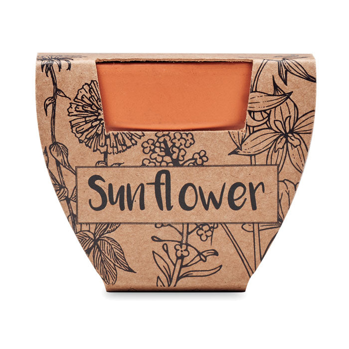 SUNFLOWER - Juego de macetas de terracota