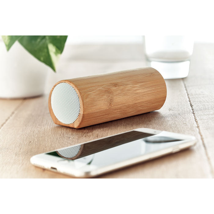 SPEAKBOX - Altavoz bambú inalámbrico 2x5W