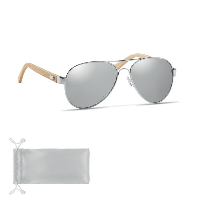 HONIARA - Gafas de sol de bambú en bolsa