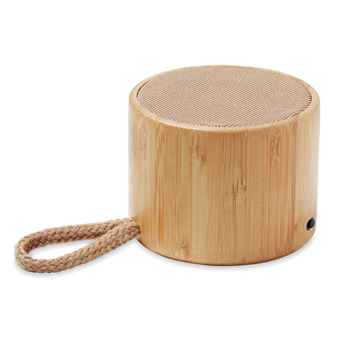 COOL - Altavoz inalámb. redondo bambú