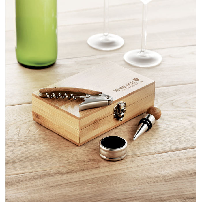 SONOMA - Set de vino en caja de bambú