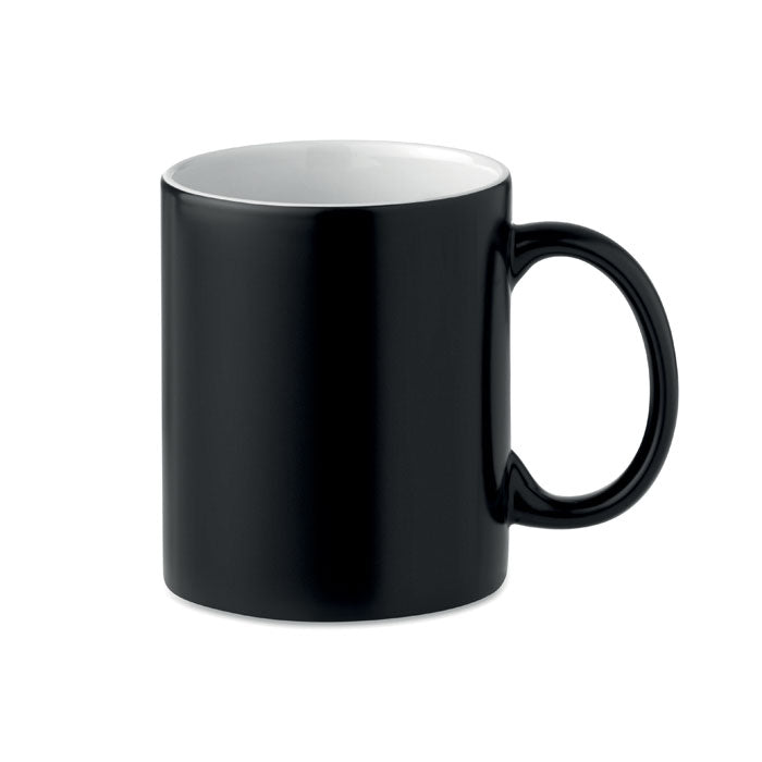 Taza negra de cerámica para sublimación térmica