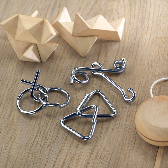 THREENATS - Set de 3 rompecabezas de metal