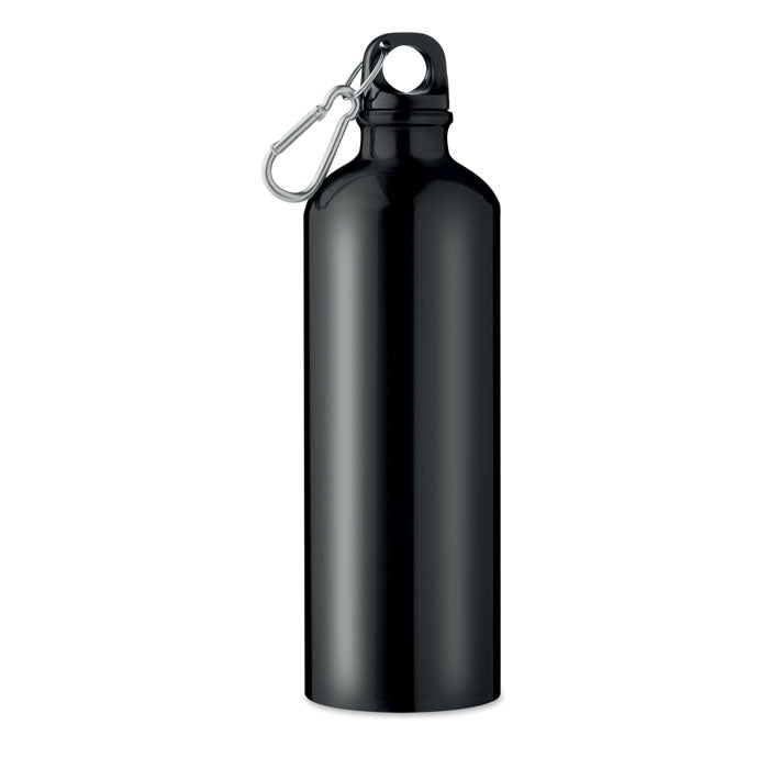 Botella de aluminio con mosquetón, ligera, antifugas