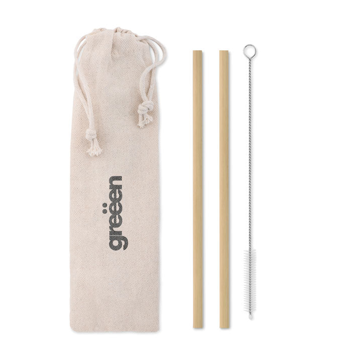 NATURAL STRAW - Pajita bambú cepillo funda