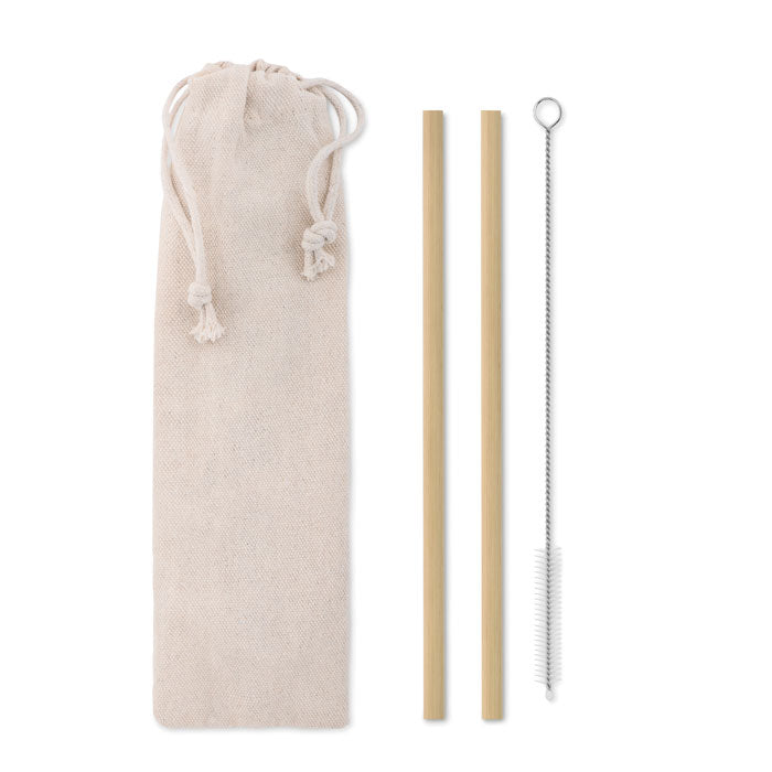 NATURAL STRAW - Pajita bambú cepillo funda