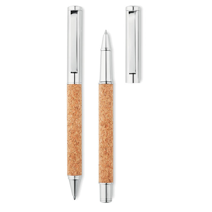 QUERCUS - Set bolígrafo y roller corcho