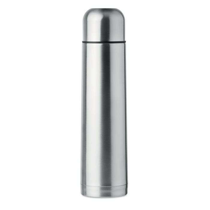Termo de acero inoxidable plateado