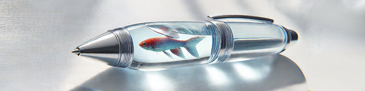 Boligrafo promocional con pez vivo dentro