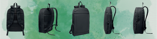 Mochila promocional negra extensible