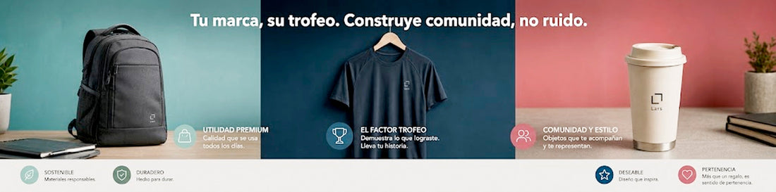 Mochila, Camiseta y vaso con logo impreso