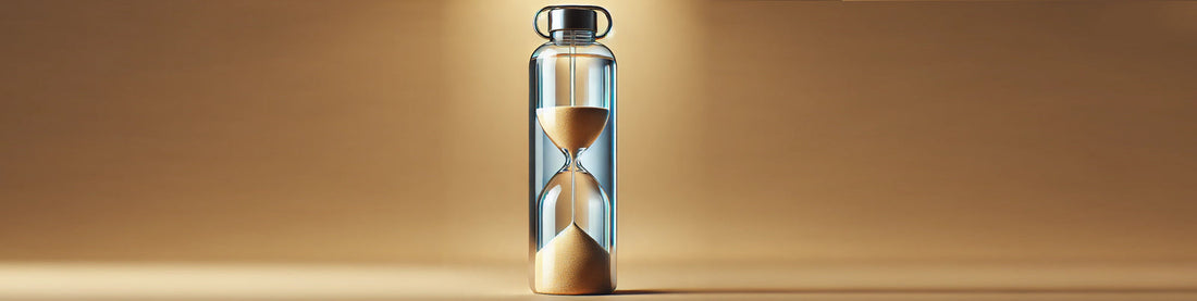 Reloj de arena con fondo dorado