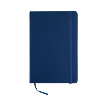 Libreta A5 con tapa rígida cierre goma marino
