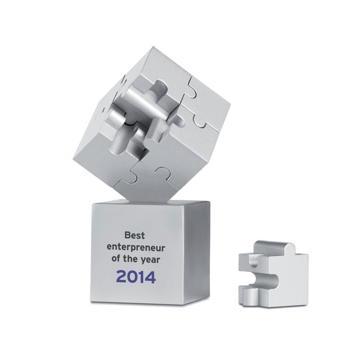 KUBZLE - Puzzle 3D metálico y magnético - Regalos Corporativos Personalizados · Clap Comunicacion