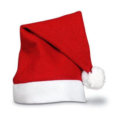Gorro de Papá Noel rojo con borla blanca