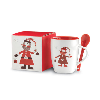 Set de taza con cuchara en caja de regalo
