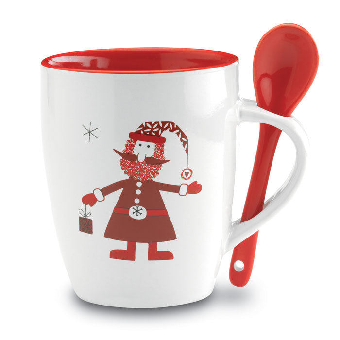 CLAUS - Taza con cuchara 250ml - Regalos Corporativos Personalizados · Clap Comunicacion
