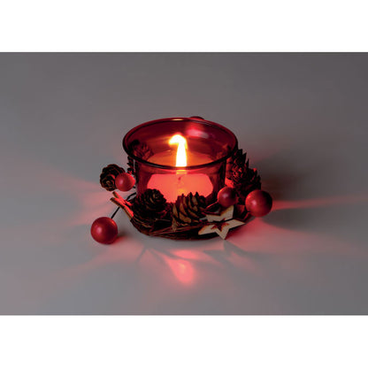 Portavelas de Navidad con detalles ornamentales