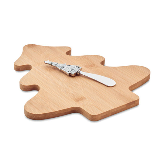 TREECHESSE - Set cuchillo y tabla de bambú