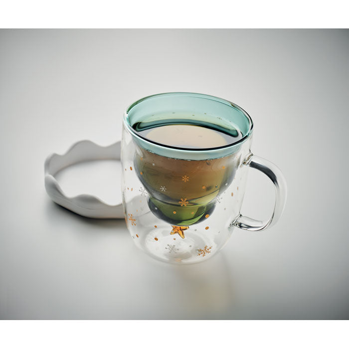 VERDE - Taza borosilicato doble pared - Regalos Corporativos Personalizados · Clap Comunicacion