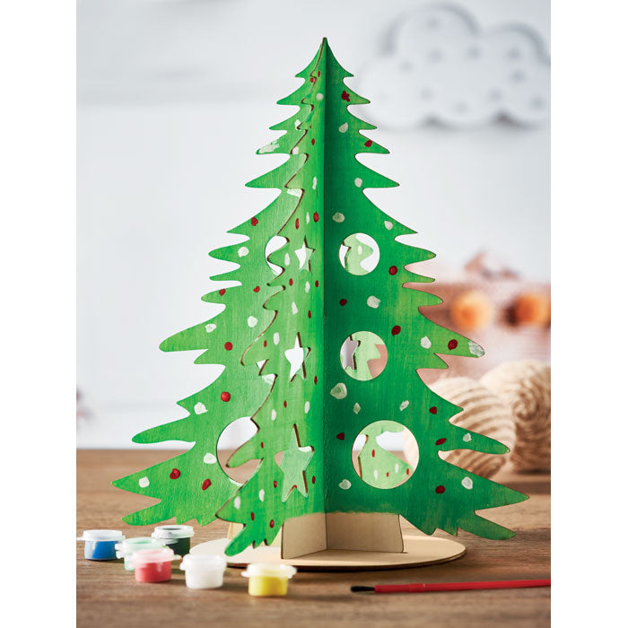 TREE AND PAINT - Árbol de Navidad de madera DIY - Regalos Corporativos Personalizados · Clap Comunicacion