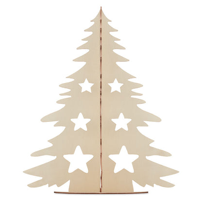 Árbol navideño de madera para pintar con set creativo