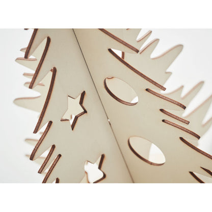 Árbol de Navidad plano en madera con kit artístico